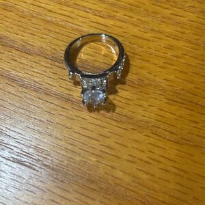 Sterling Silver Round Cubic Zirconia Solitaire Ring - Clear